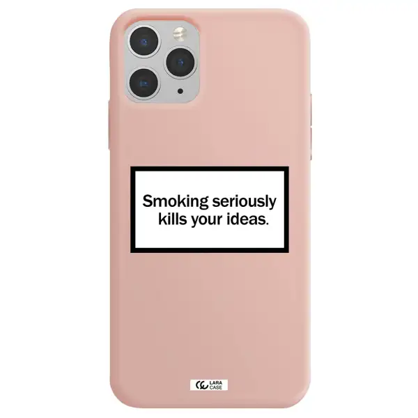 Cigarette Damage Apple iPhone 11 pro max Silicone pastel pink Case