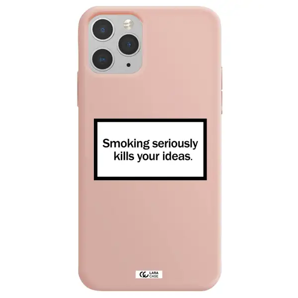 Cigarette Damage Apple iPhone 11 pro Silicone pastel pink Case