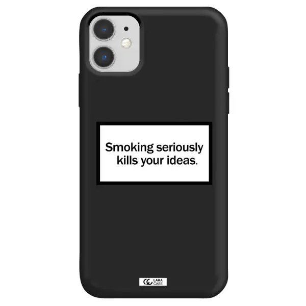 Cigarette Damage Apple iPhone 11 Silicone black Case