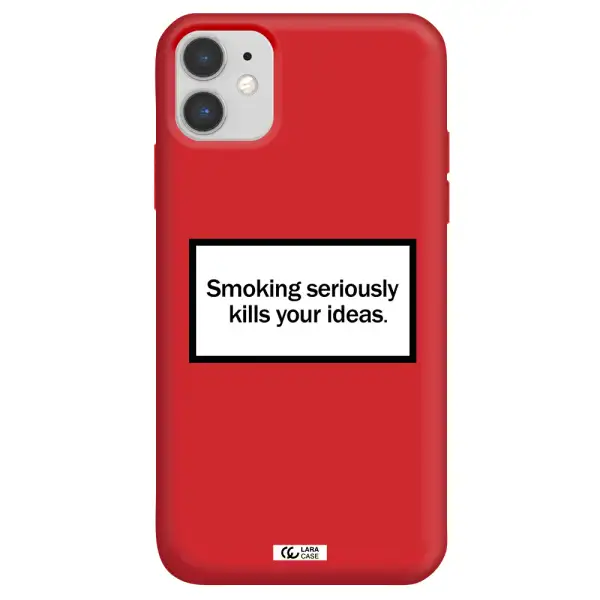Cigarette Damage Apple iPhone 11 Silicone Imperial Red Case