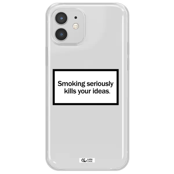 Cigarette Damage Apple iPhone 12 Clear TPU Case