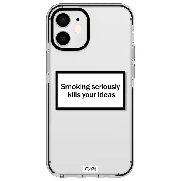 Cigarette Damage Apple iPhone 12 mini impact black border Case