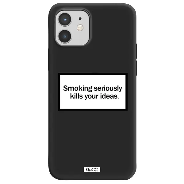 Cigarette Damage Apple iPhone 12 mini Silicone black Case