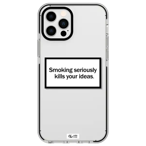 Cigarette Damage Apple iPhone 12 pro impact black border Case