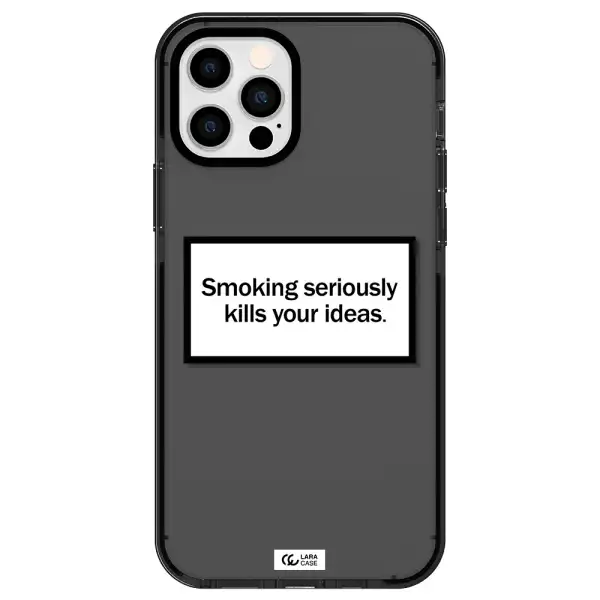 Cigarette Damage Apple iPhone 12 pro impact Smoke Black Case
