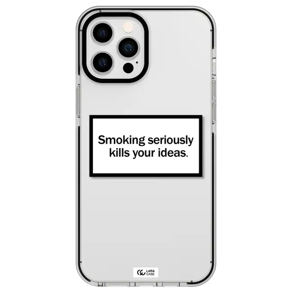 Cigarette Damage Apple iPhone 12 pro max impact black border Case