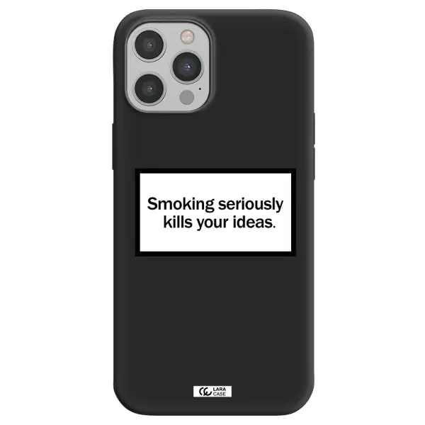 Cigarette Damage Apple iPhone 12 pro max Silicone black Case