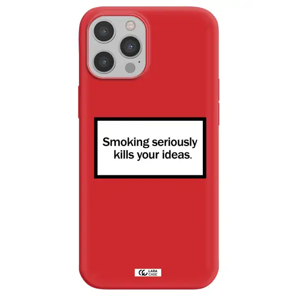 Cigarette Damage Apple iPhone 12 pro max Silicone Imperial Red Case