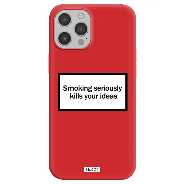 Cigarette Damage Apple iPhone 12 pro Silicone Imperial Red Case