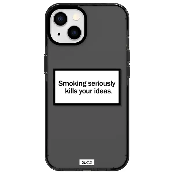 Cigarette Damage Apple iPhone 13 impact Smoke Black Case