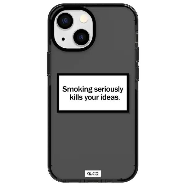 Cigarette Damage Apple iPhone 13 mini impact Smoke Black Case
