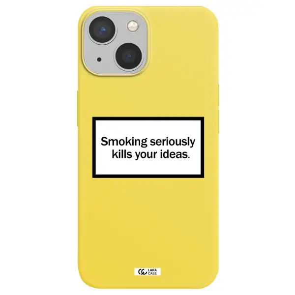 Cigarette Damage Apple iPhone 13 mini Silicone canary yellow Case