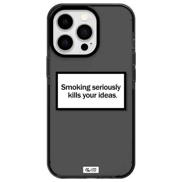 Cigarette Damage Apple iPhone 13 Pro impact Smoke Black Case