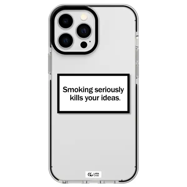 Cigarette Damage Apple iPhone 13 Pro Max impact black border Case