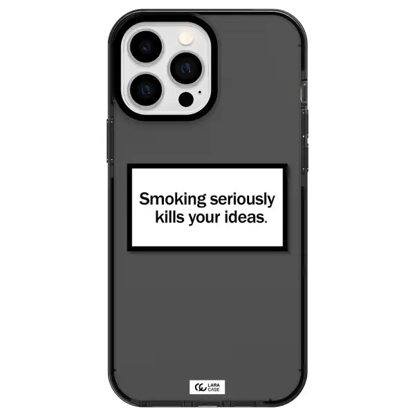 Cigarette Damage Apple iPhone 13 Pro Max impact Smoke Black Case