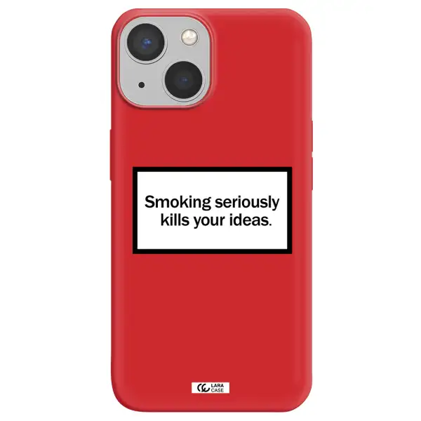Cigarette Damage Apple iPhone 13 Silicone Imperial Red Case