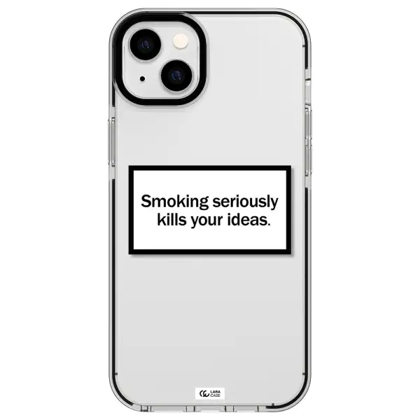 Cigarette Damage Apple iPhone 14 plus impact black border Case