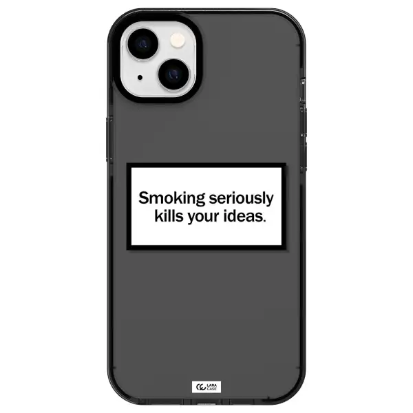 Cigarette Damage Apple iPhone 14 plus impact Smoke Black Case