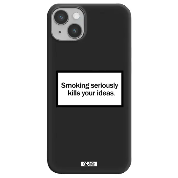 Cigarette Damage Apple iPhone 14 plus Silicone black Case