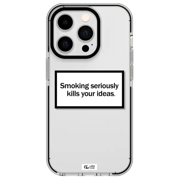 Cigarette Damage Apple iPhone 14 pro impact black border Case