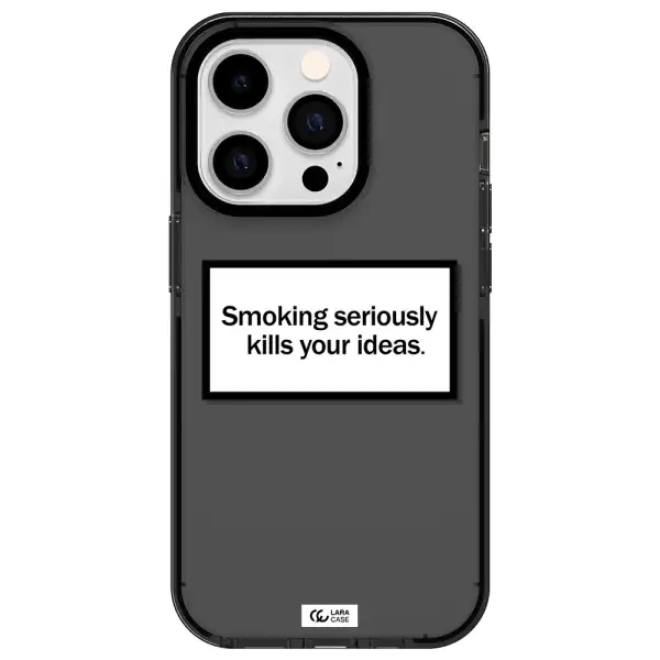 Cigarette Damage Apple iPhone 14 pro impact Smoke Black Case
