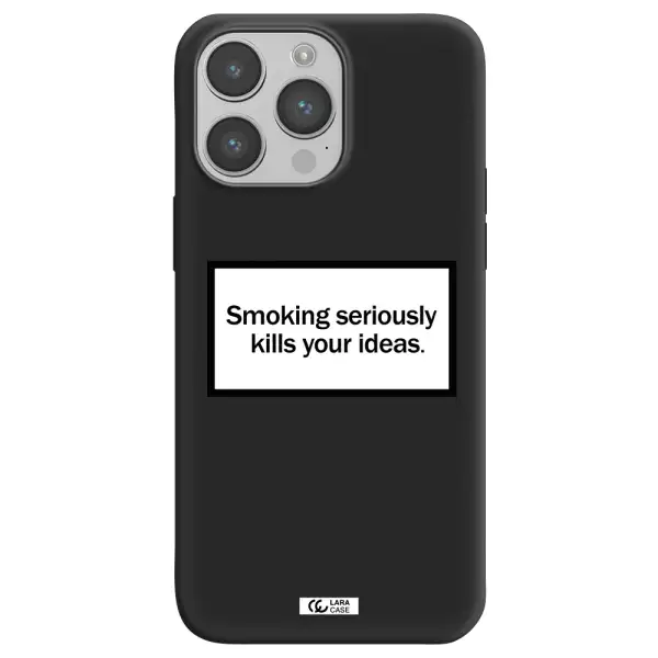 Cigarette Damage Apple iPhone 14 pro Silicone black Case