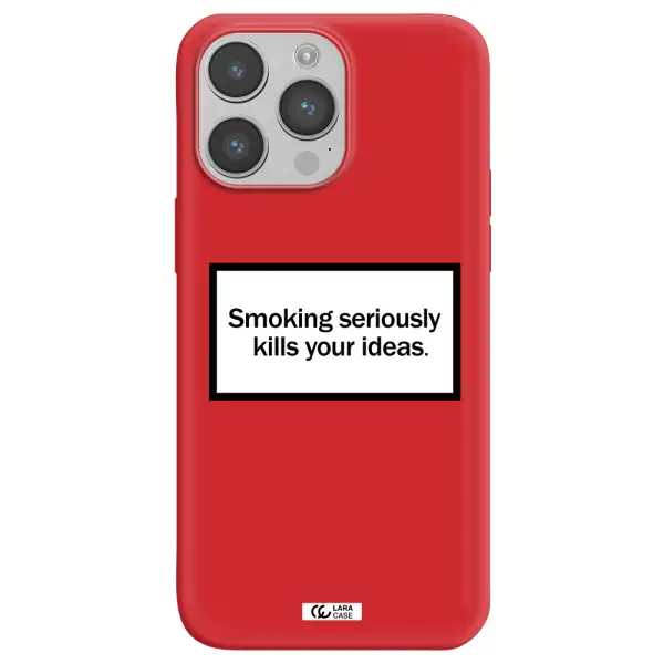 Cigarette Damage Apple iPhone 14 pro Silicone Imperial Red Case