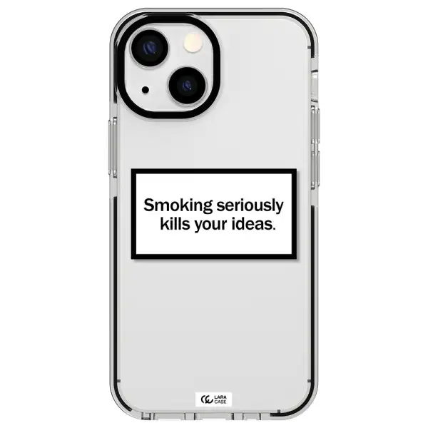 Cigarette Damage Apple iPhone 15 Plus impact black border Case