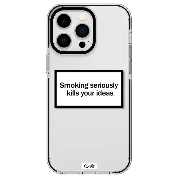 Cigarette Damage Apple iPhone 15 Pro Max impact black border Case