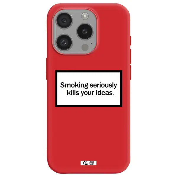 Cigarette Damage Apple Iphone 15 Pro Silicone Imperial Red Case
