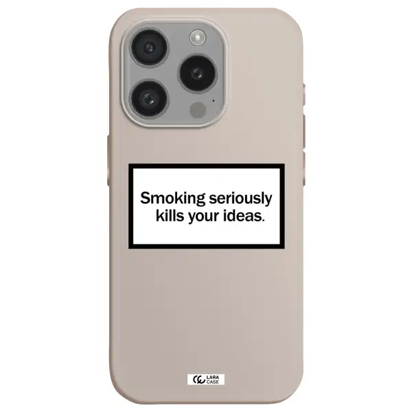 Cigarette Damage Apple Iphone 15 Pro Silicone Stone Case