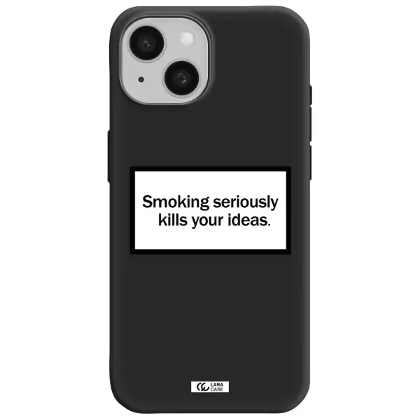 Cigarette Damage Apple iPhone 15 Silicone black Case