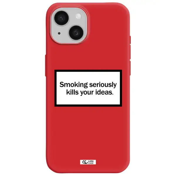 Cigarette Damage Apple Iphone 15 Silicone Imperial Red Case