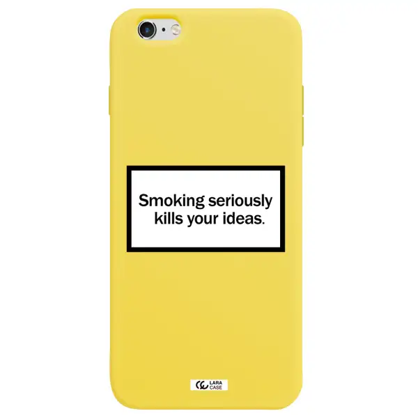 Cigarette Damage Apple iPhone 6 plus Silicone canary yellow Case