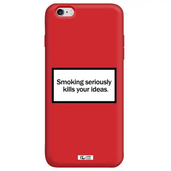 Cigarette Damage Apple iPhone 6 plus Silicone Imperial Red Case