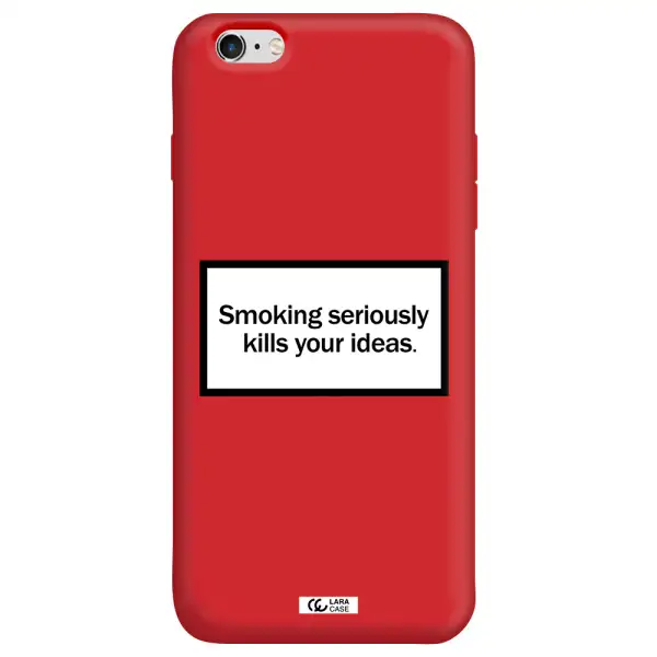 Cigarette Damage Apple iPhone 6 s plus Silicone Imperial Red Case