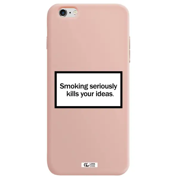Cigarette Damage Apple iPhone 6 s plus Silicone pastel pink Case
