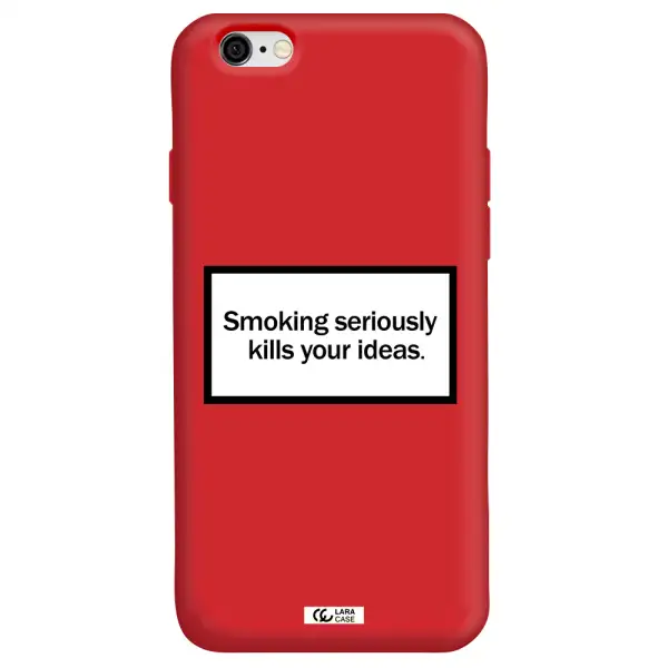 Cigarette Damage Apple iPhone 6 Silicone Imperial Red Case