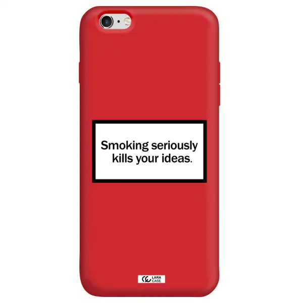 Cigarette Damage Apple iPhone 6S Silicone Imperial Red Case