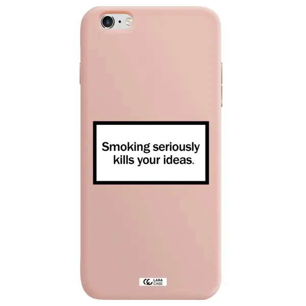 Cigarette Damage Apple iPhone 6S Silicone pastel pink Case