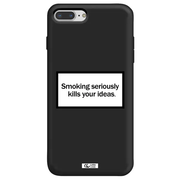 Cigarette Damage Apple iPhone 7 plus Silicone black Case