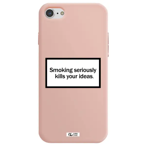 Cigarette Damage Apple iPhone 7 Silicone pastel pink Case