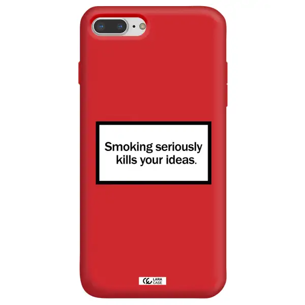 Cigarette Damage Apple iPhone 8 plus Silicone Imperial Red Case