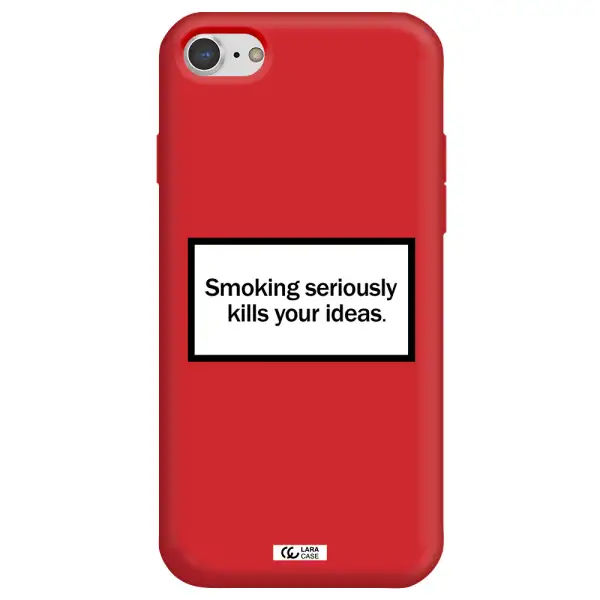 Cigarette Damage Apple iPhone 8 Silicone Imperial Red Case