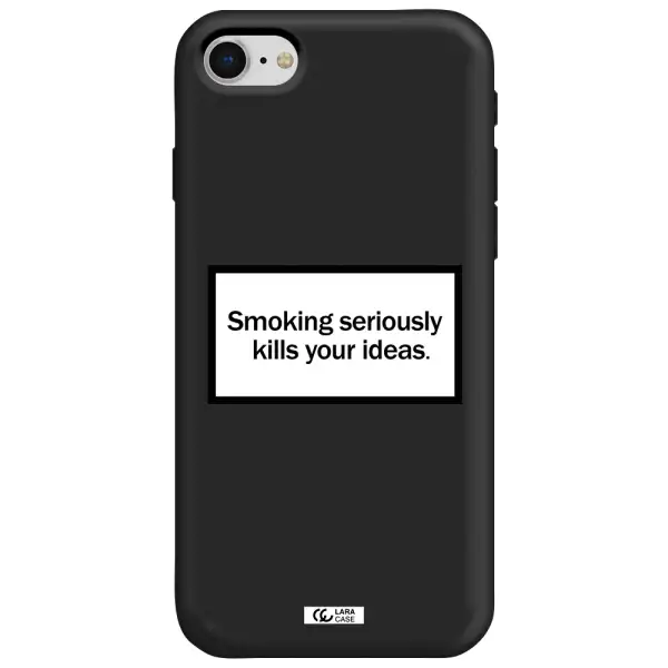 Cigarette Damage Apple iPhone se 2020 Silicone black Case