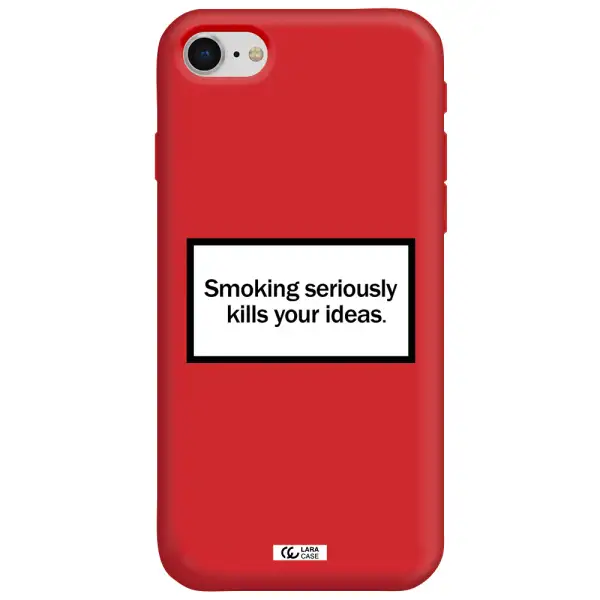 Cigarette Damage Apple iPhone se 2020 Silicone Imperial Red Case