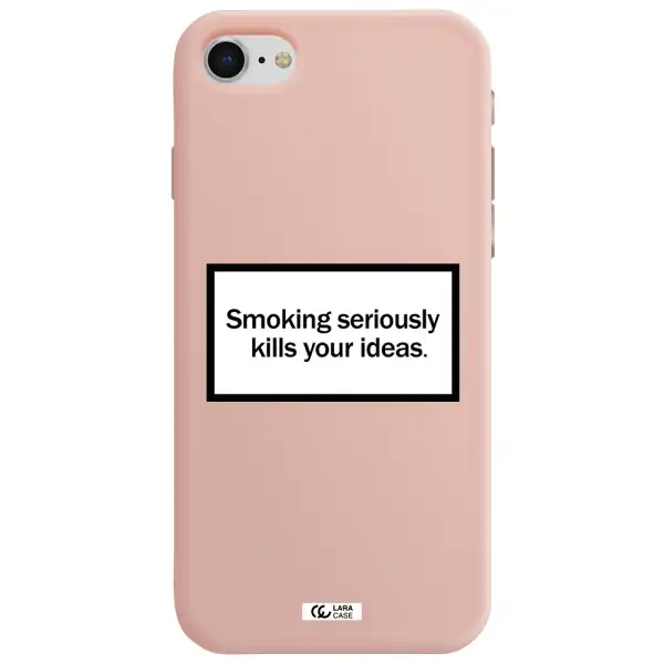 Cigarette Damage Apple iPhone se 2020 Silicone pastel pink Case