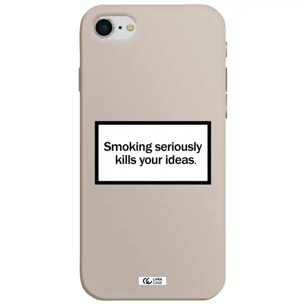 Cigarette Damage Apple iPhone se 2020 Silicone Stone Case