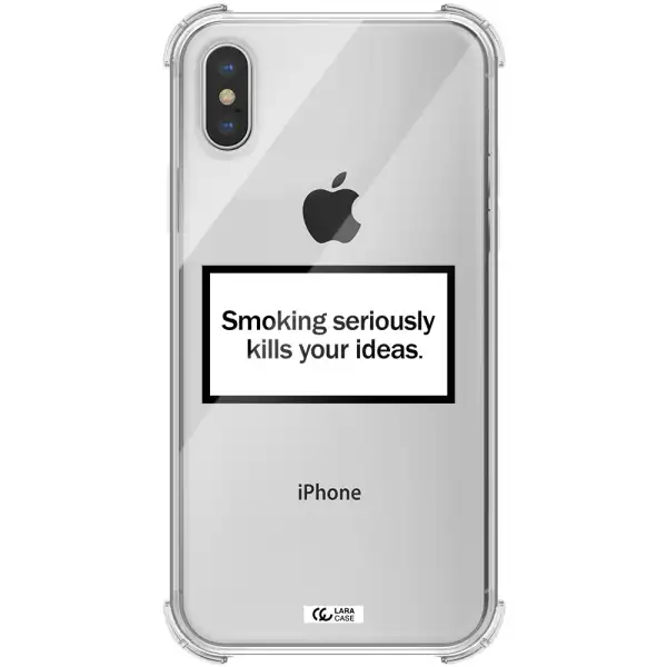 Cigarette Damage Apple iPhone X Clear PC Case