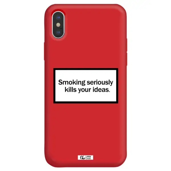 Cigarette Damage Apple iPhone XS max Silicone Imperial Red Case